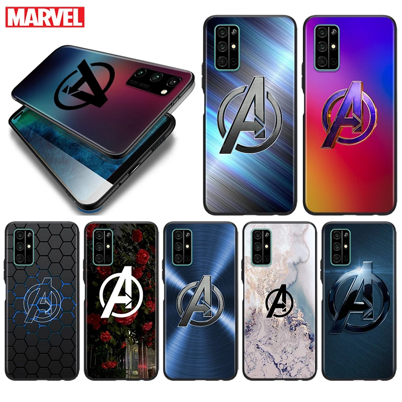 

Silicone Cover Marvel Avengers Logo Marble For Honor 9 9S 9A 9C 9X 9N 9i V9 10 10i 10X X10 Lite Pro Shockproof Phone Case