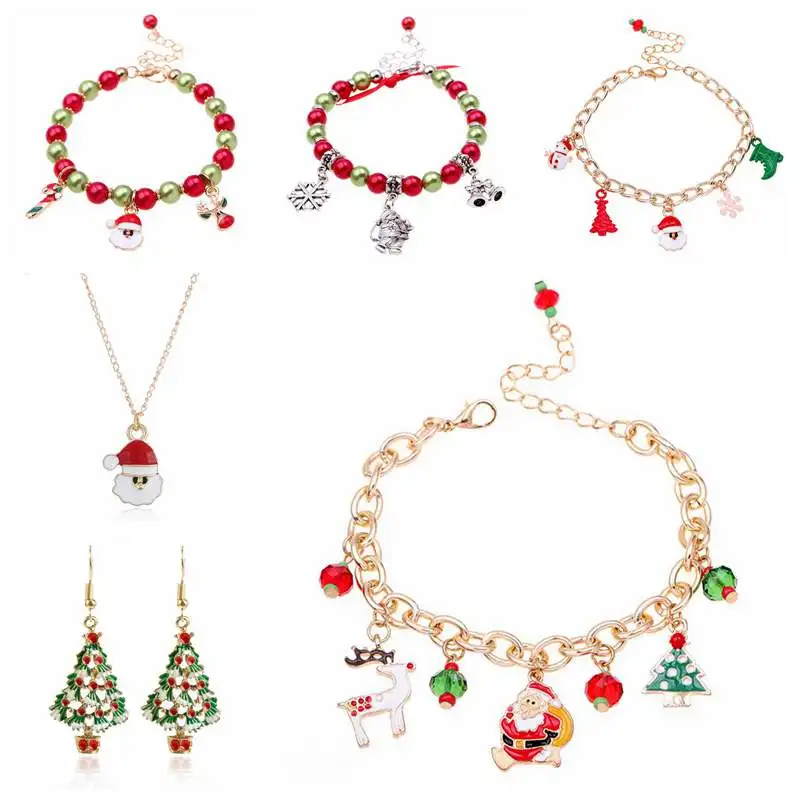 Браслет с Санта Клаусом подвеска из сплава рождественские украшения для дома