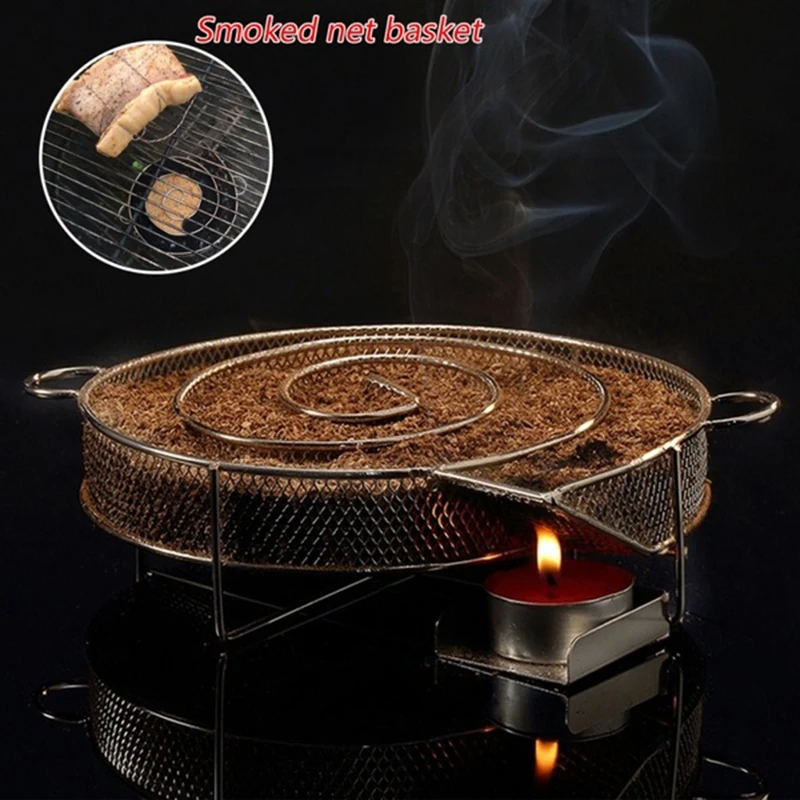 Cold Smoke Generator for BBQ Grill or Smoker Wood Dust Hot and Smoking Salmon Meat Burn Stainless Cooking Bbq Tools |