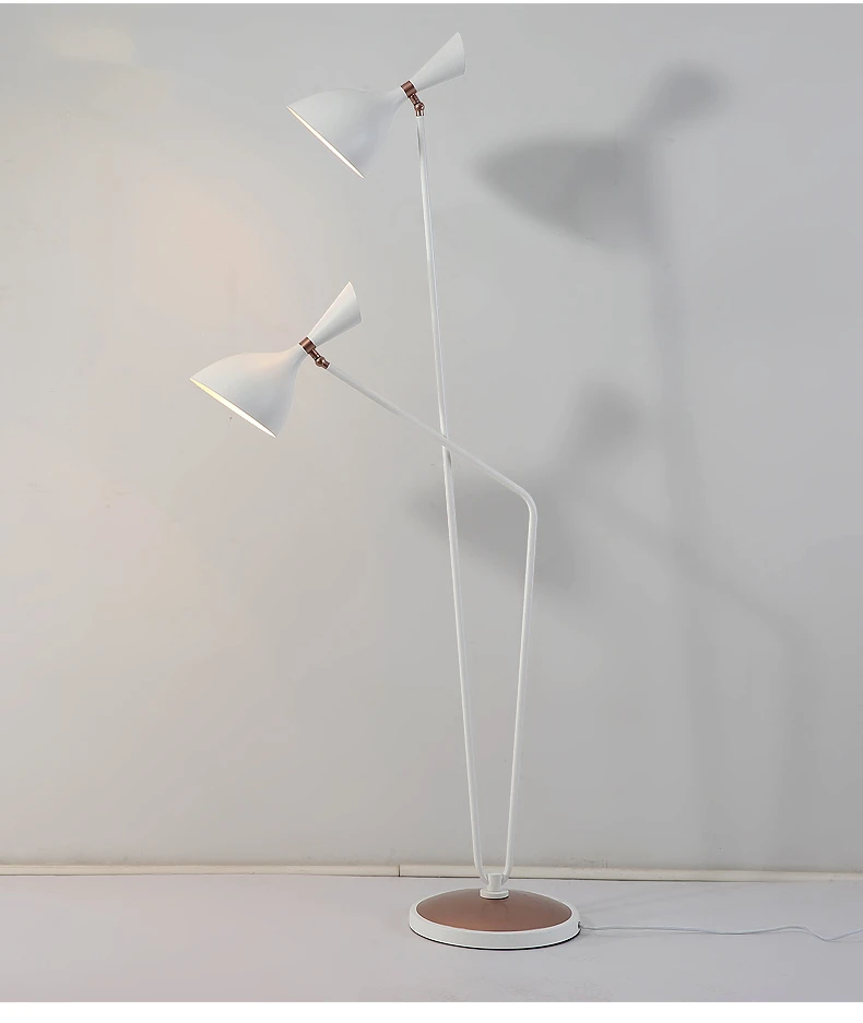 Двойной напольный светильник 2 * E27 новейший дизайн черный или белый