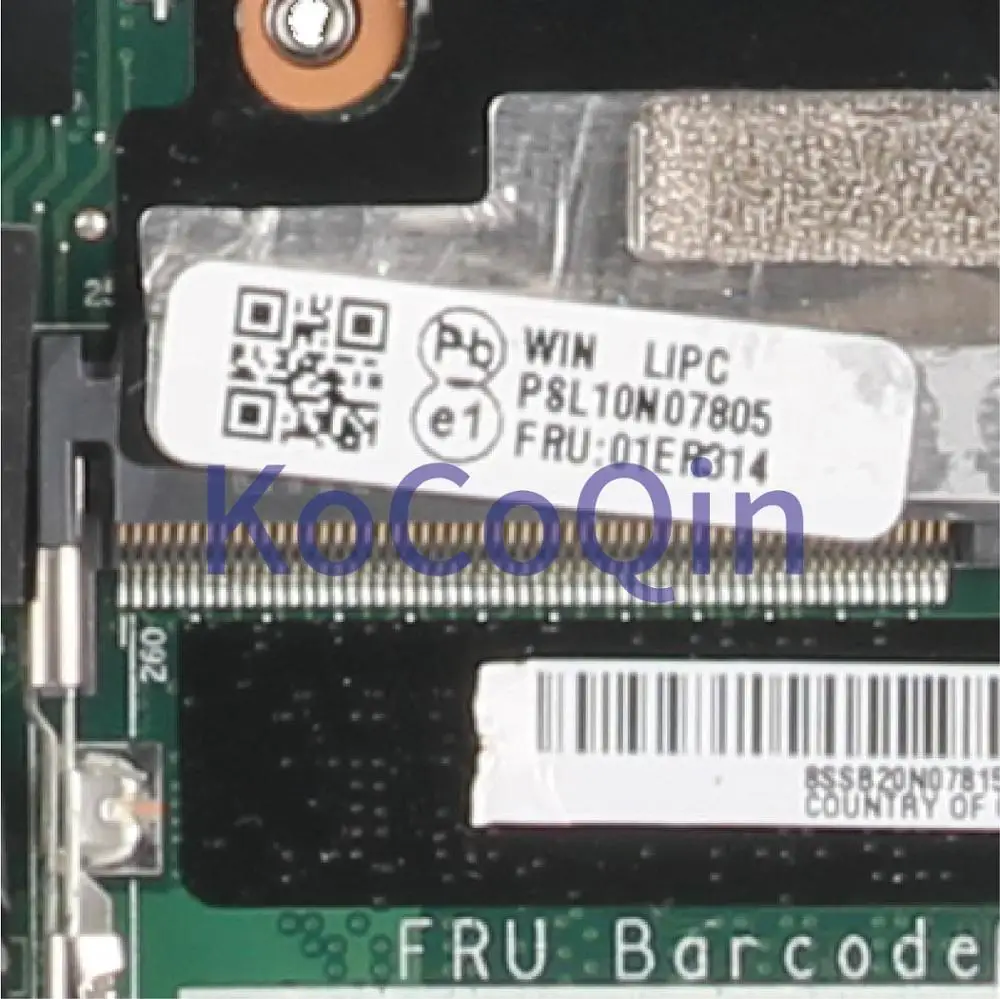 Материнская плата KoCoQin для ноутбука LENOVO Thinkpad T470S SR2F1 I7-6600U NM-B081 01ER314 | Компьютеры и
