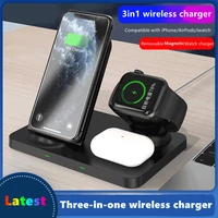wireless charging station3 in 1 wireless charger for samsung apple multiple devices qi charger dock compatible 12 pro airpods