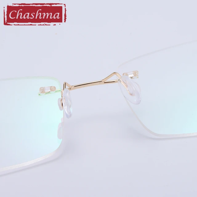 Chashma Brand Rimless Titanium Alloy Ultra Light Weight Myopia Glasses Frame Optical Eye Glasses For Men Frameless Eyewear 2 G 6