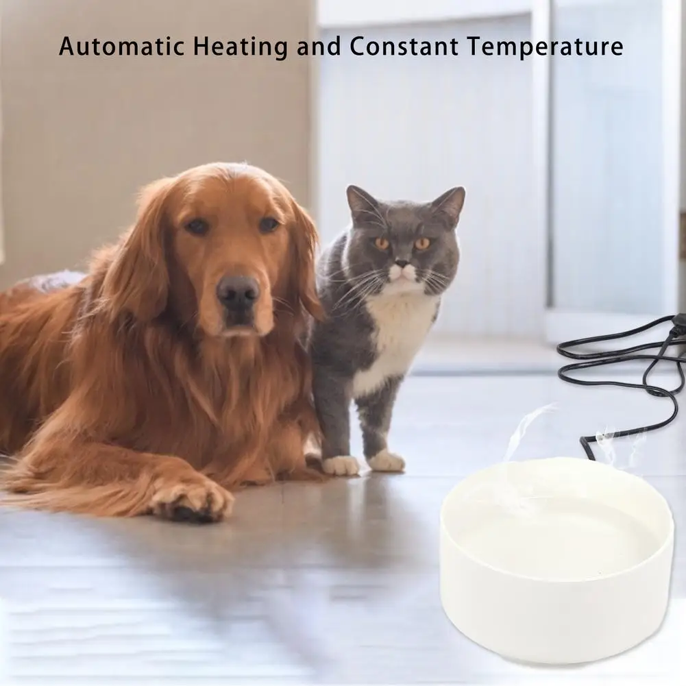 

Pet Automatic Dog Feeder Ceramic Round Cat Dog Automatic Drinking Feeder Pet Dog Cat Feeding Bowl cachorro acessorios