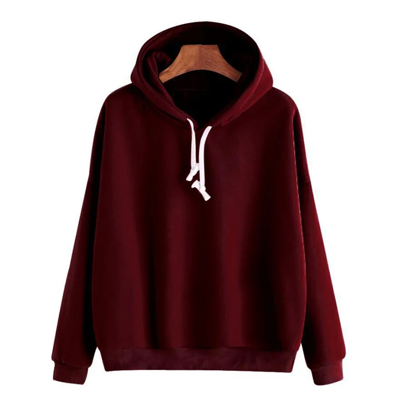 

Women Loose Hoodies Casual Hooded Pullover Blouse Tops Girl Tracksuit Sweat Coat Autumn Casual Sportswear