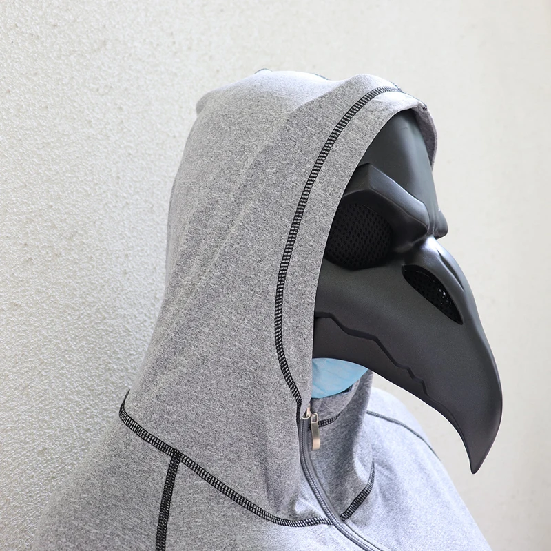 Тип ПВХ! IGACG панк маска ворона жнец невермор кожа Чумного доктора птиц длинный нос