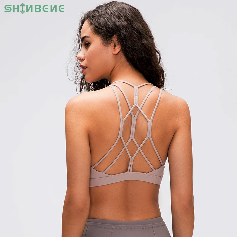 

SHINBENE FLY Crisscross Training Fitness Sport Bras Top Women Butter Soft Skinfriendly Workout Gym Yoga Brassiere Exercise Top