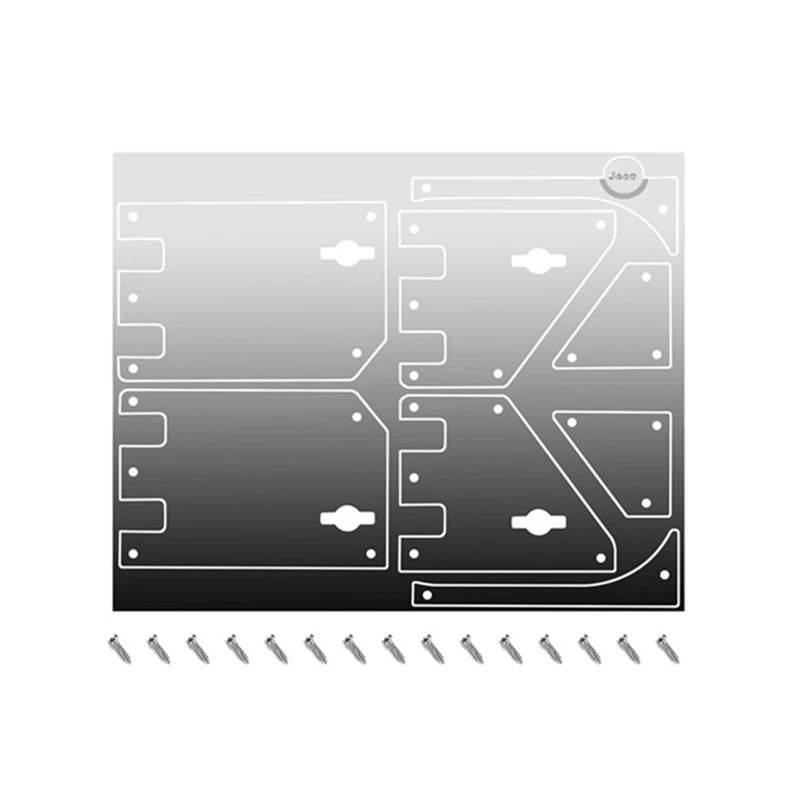 

Металлическая дверь декоративный лист противоскользящая пластина скользящая пластина для Axial SCX24 1/24 RC Гусеничный автомобиль обновленные д...