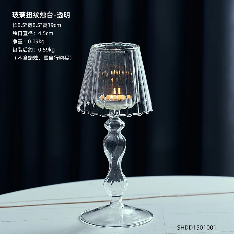 

Romantic candlelight dinner glass candle holder music restaurant coffee shop desktop decoration ornaments