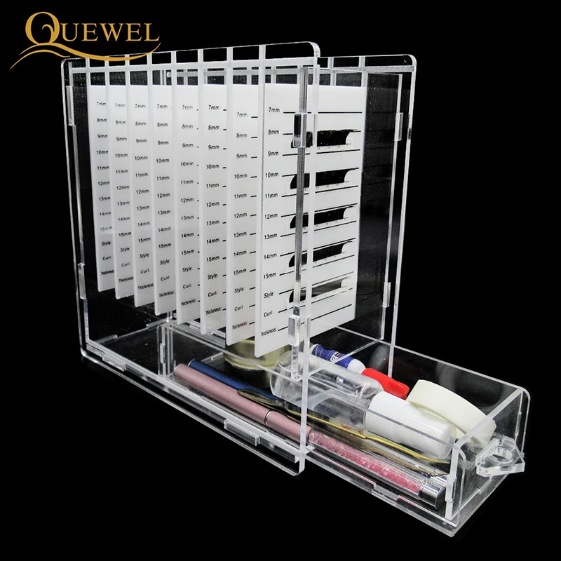 Стеклянный держатель для клея ресниц в коробке 8 штук подставка поддоны