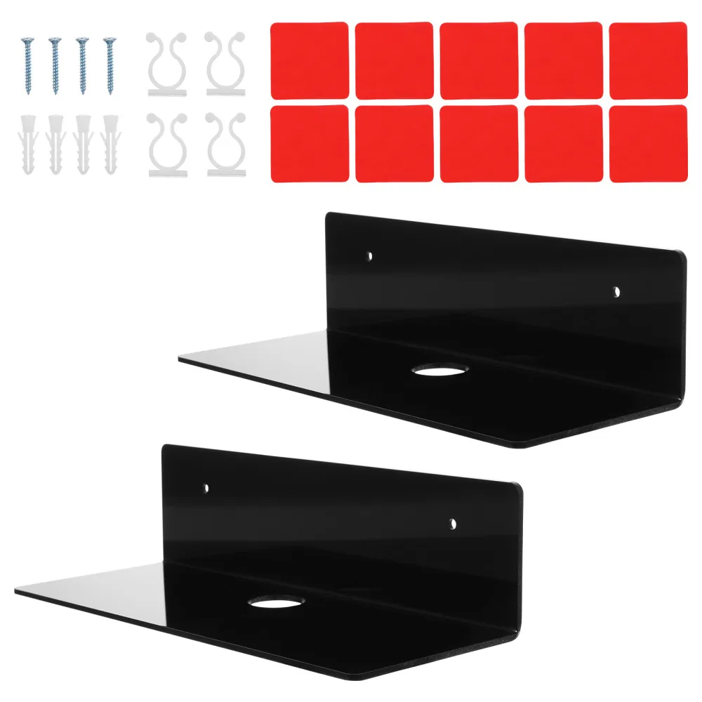 

1 set of Loudspeaker Wall-mounted Rack Audio Bracket Wall Speaker Acrylic Rack