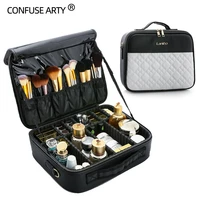 pu leather multifunctional cosmetic bag large capacity make up case new travel makeup bag