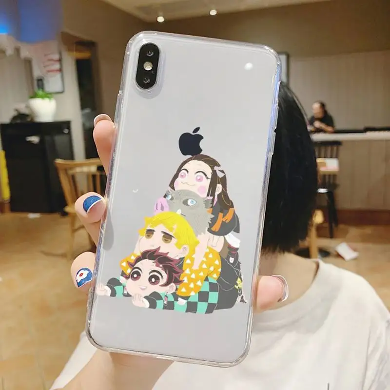 

Kurama Demon Slayer anime Phone Case Transparent soft For iphone 5 5s 5c se 6 6s 7 8 11 12 plus mini x xs xr pro max