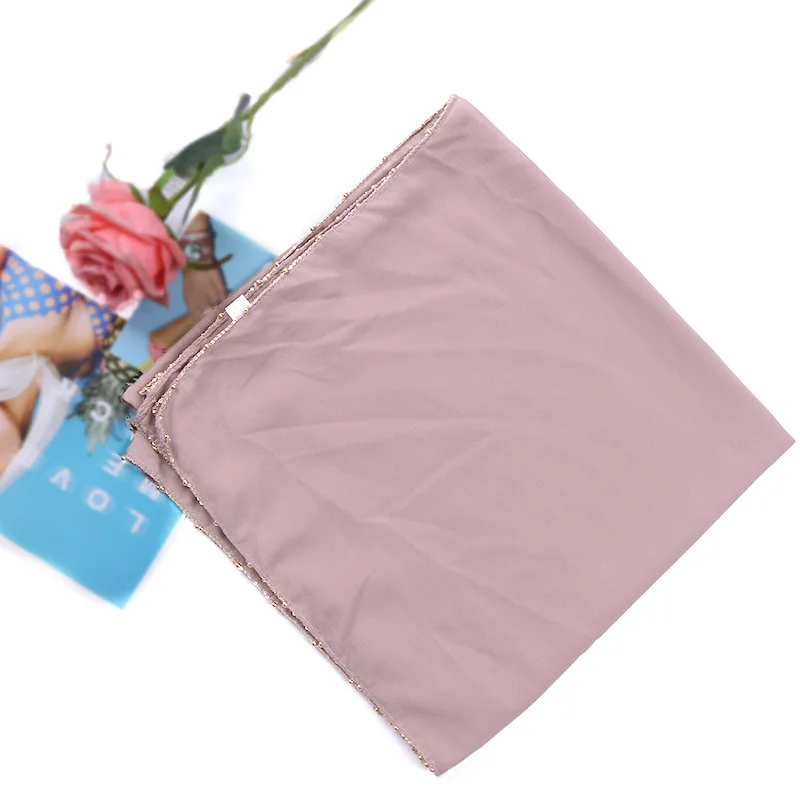 

Обычный пузырь шифон хиджаб мусульманский купальник квадратный хиджаб шарф Для женщин шаль цельный Цвет Hot Diamonds цепь для головы шарф Исламс...