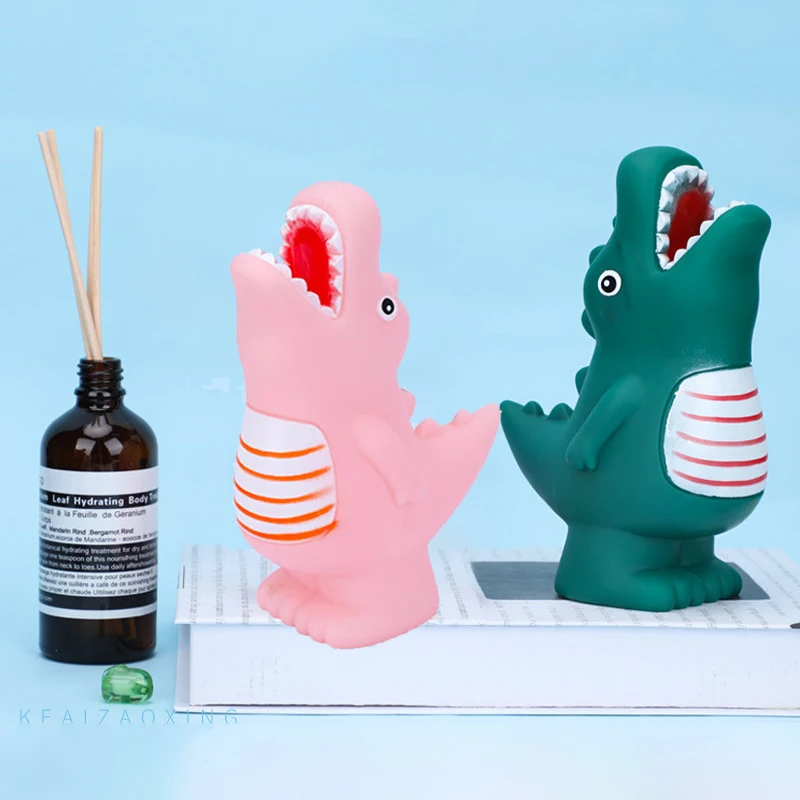 1 Uds Color al azar lindo dinosaurio peque&ntilde;o caucho chill&oacute;n juguetes de ba&ntilde;o para beb&eacute; descomprimir ventilaci&oacute;n juguetes SPINNER regalos de cumplea&ntilde;os para los ni&ntilde;os-4