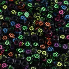 Акриловые бусины с черным крестом, Квадратные бусины с буквами алфавита для изготовления ювелирных изделий, браслетов, ожерелий, аксессуары ручной работы