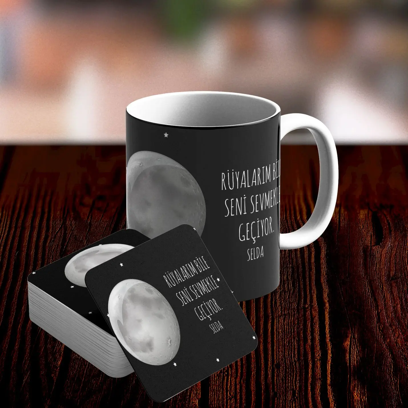 

Personalized Romantic Mug and Underlay Set-27