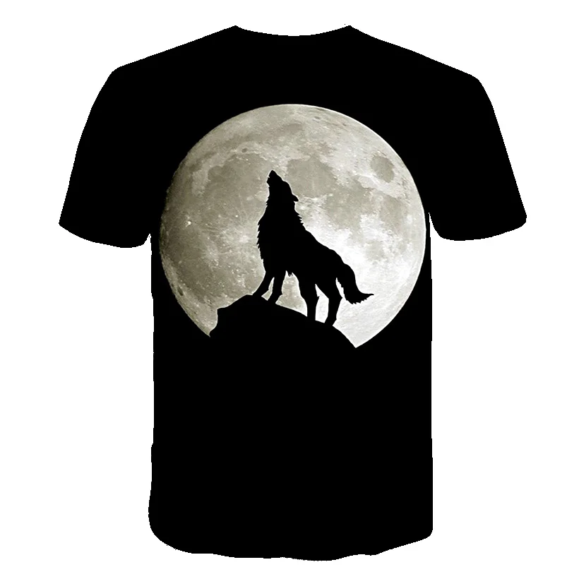 

Kids Fashion T-shirt Boys 2021 Newest Wolf 3D Print Animal Cool Funny T-Shirt Girls Short Sleeve Summer Tops T Shirt Tshirt
