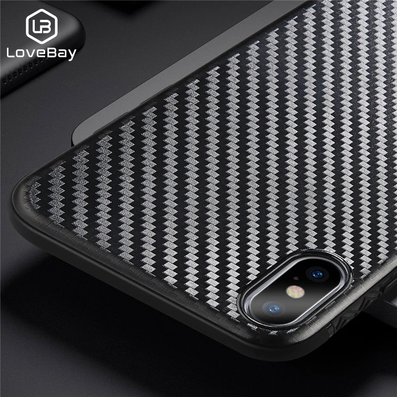 Lovebay чехол для телефона iPhone X XS Max 7 8 Plus Мягкий ТПУ Черный ПК анти-капля клетчатый
