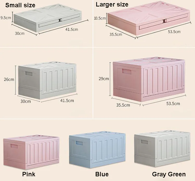 Дешево Пластиковый складной ящик для хранения, шкаф для хранения, органайзер для игрушек, одежды, обуви, книг, дома, офиса, автомобиля