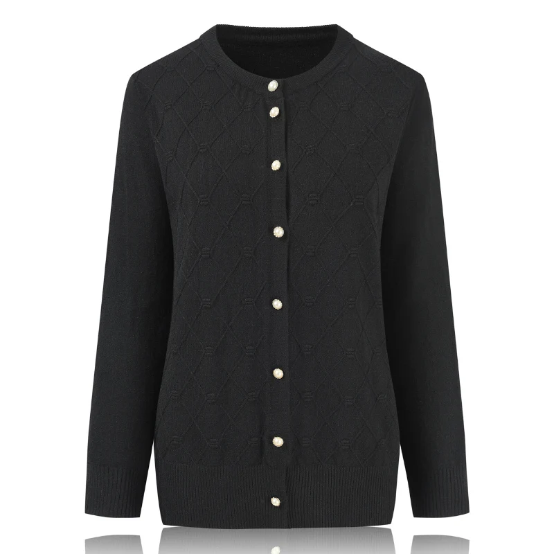 Новинка 2019 осенне-зимний свитер для мам среднего возраста модный однобортный