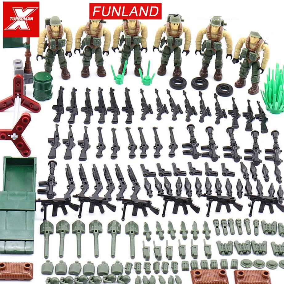 

2 мировая война битва при бриллианде армия Мега блоки фигурки героев мировая война проникают в клизмы заднее оружие пистолет строительные б...