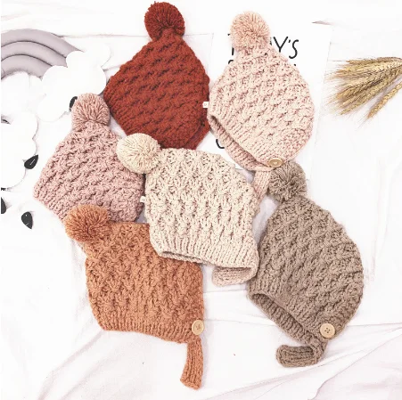 

Шапка Детская шерстяная вязаная, 5 цветов, на зиму