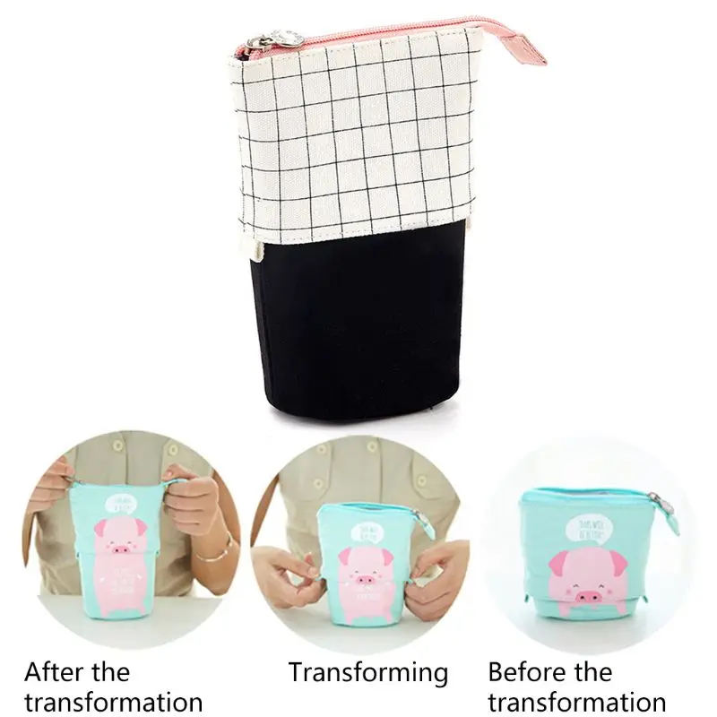 Держатель для карандашей с подставкой телескопический чехол портативный пенал