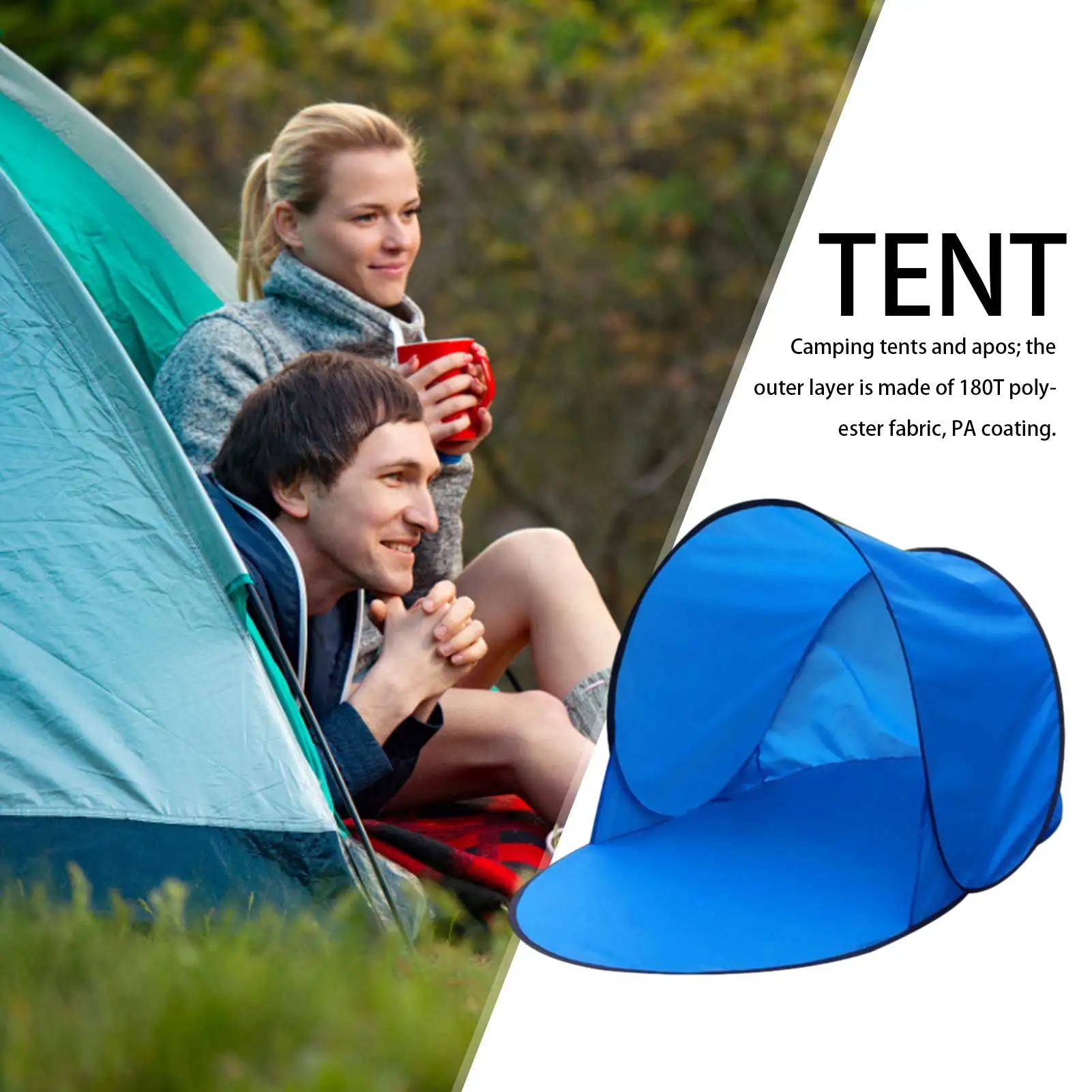 Палатка для отдыха однослойная Пляжная палатка всплывающая летняя морская