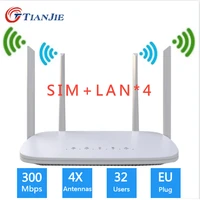 300mbps network cpe unlock router 4g wifi us portable gateway fdd tdd lte wcdma global mobile hotspot sim card slot wanlan port