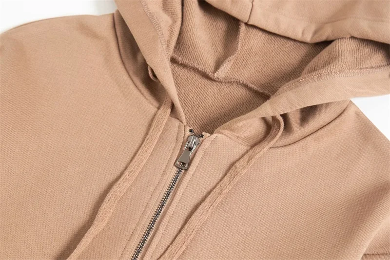 Женская укороченная толстовка с капюшоном на молнии | одежда