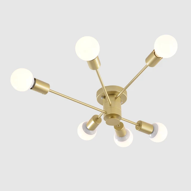 6 Винтаж промышленные светильники Подвесная лампа латунь Гостиная отель Кафе