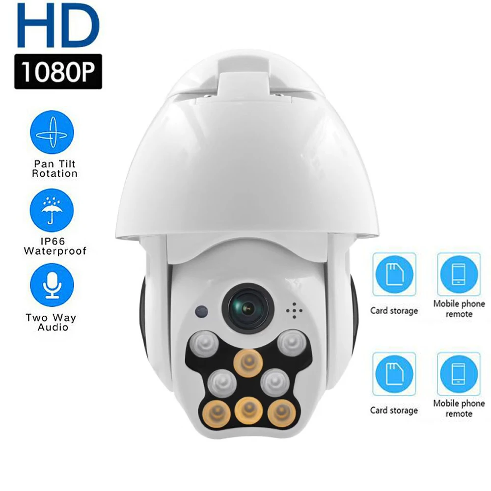 Neng Беспроводная PTZ скоростная купольная IP камера наружная 1080P HD 4X Zoom охранная