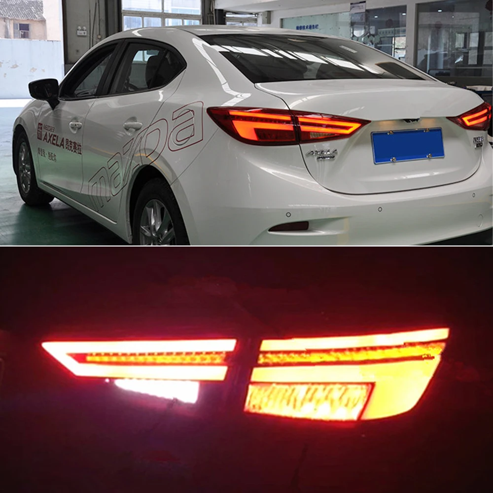 2PSC для Mazda3 Axela 2014 2015 2016 2017 хвост светильник s Mazda 3 M3 светодиодный фонарь задний Certa