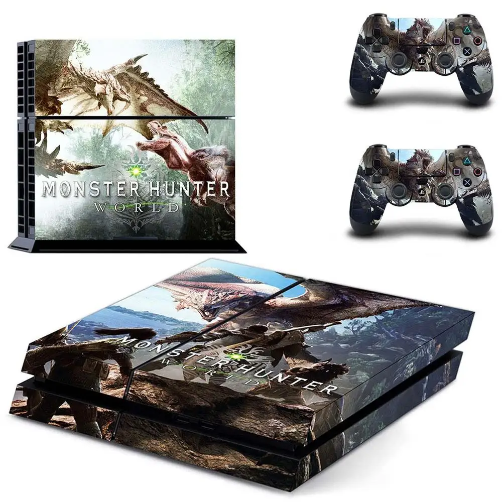 Полноэкранные лицевые пластины Monster Hunter World наклейка для консоли PlayStation 4 и