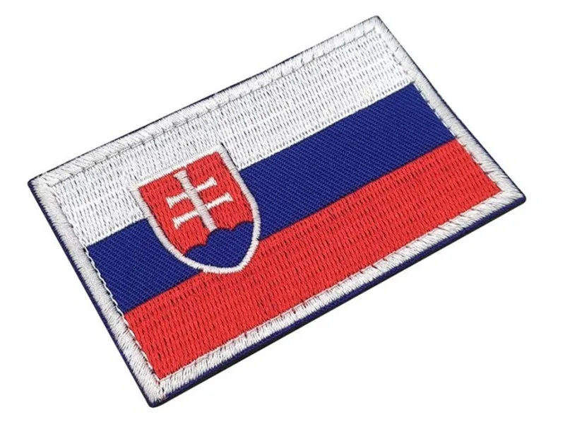 Slovakia Тканевые нашивки в виде флага страны, военные нашивки в Россию, Японию, индийскую, ирландскую, немецкую нашивку с крючком, флаг Израиля, нашивки для рюкзака - Цвет: Slovakia