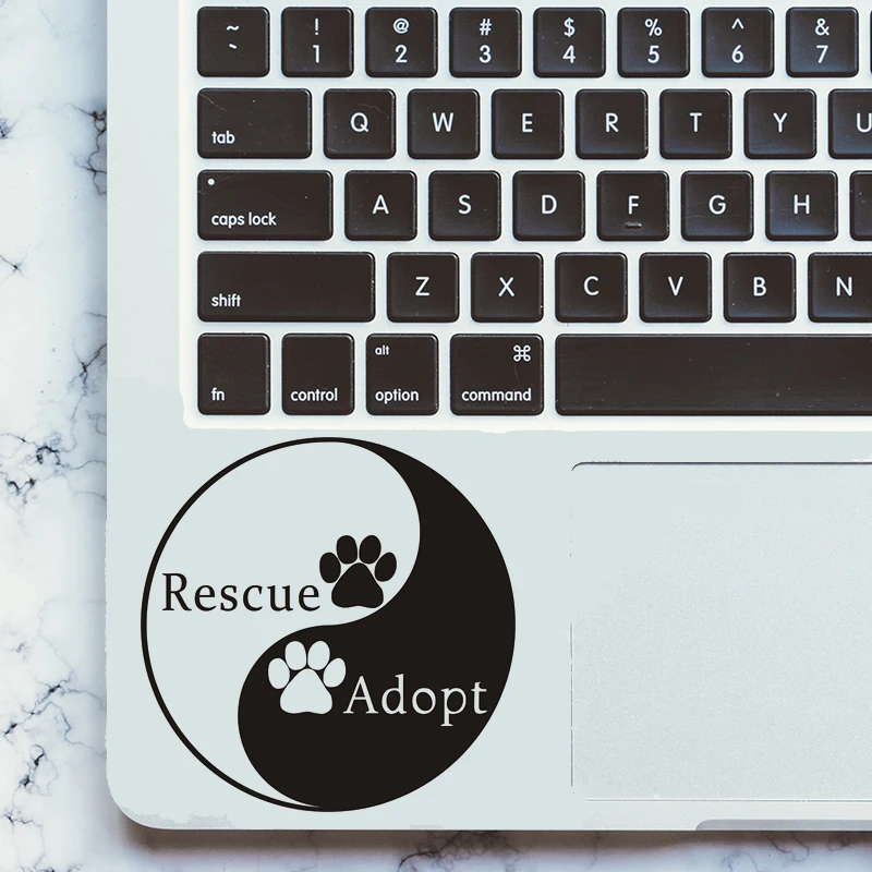 

Wall Decal Vinyl Sticker Car Style Chinese Ying Yang Rescue And Adopt Removable Waterproof Car Design Decoration DIY WW-224