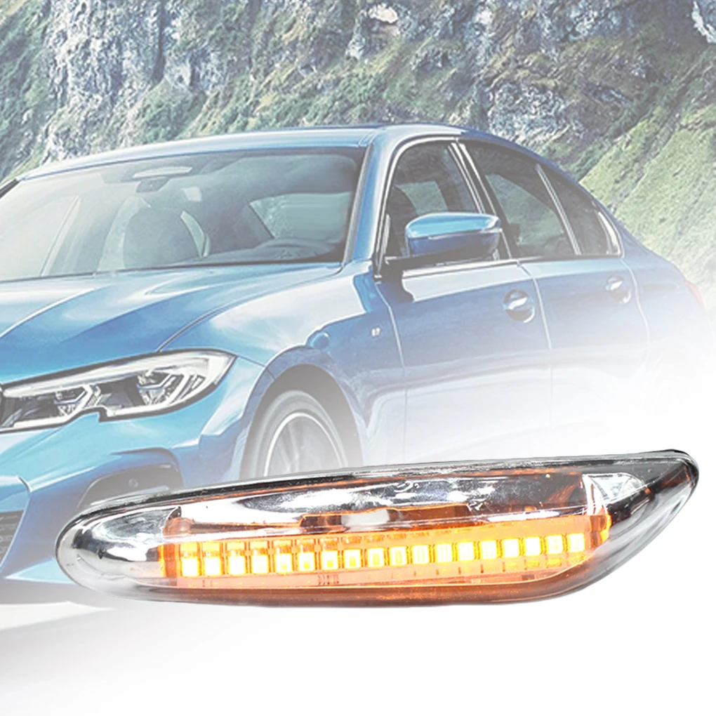 1 Pair Flowing Side Marker Light Dynamic 63137253325 63137253326 Replacement for 3-series E46 E60 E90 E92 E93 E87 | Автомобили и