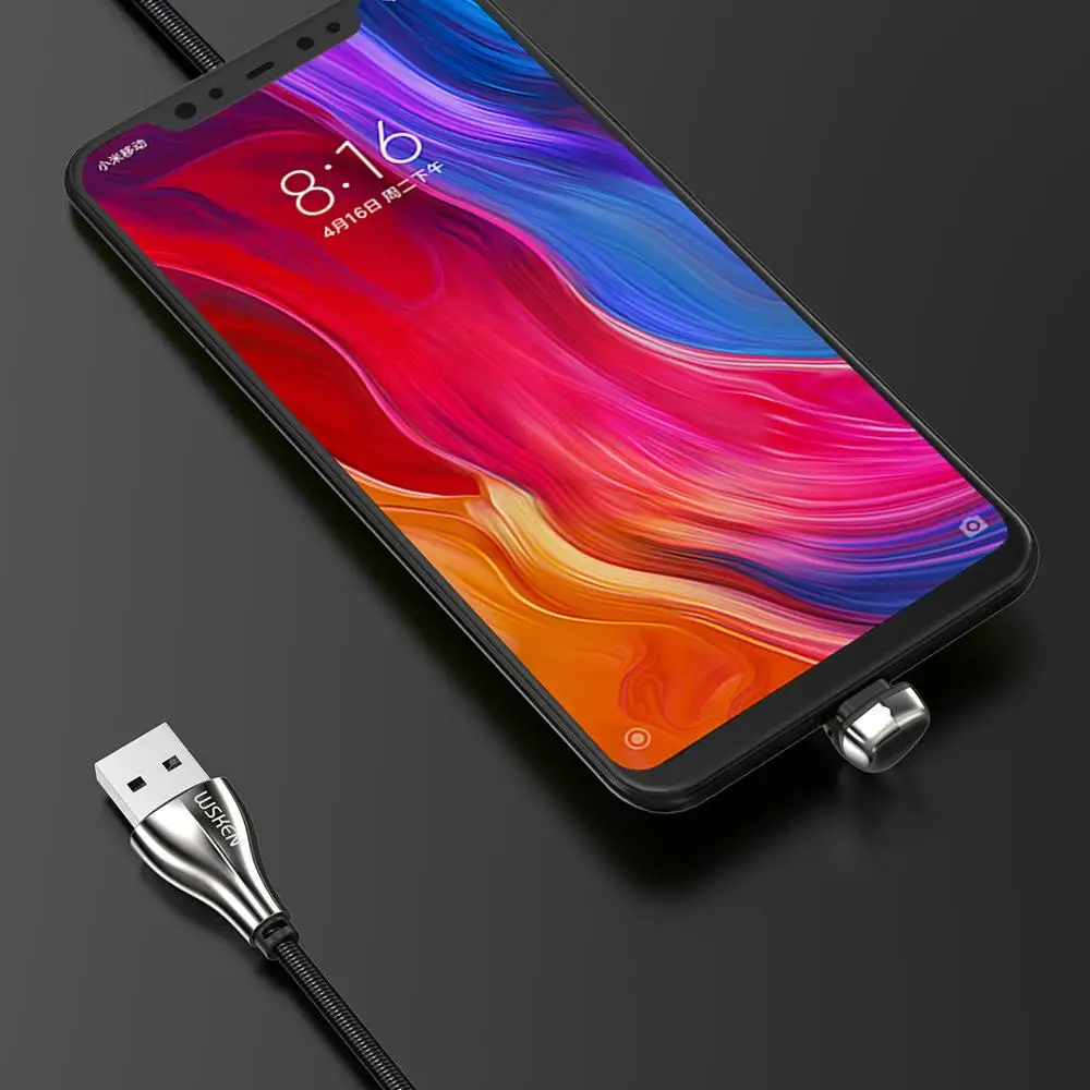 Mijia WSKEN кабель для передачи данных 3A usb type-C порт быстрая зарядка Быстрый зарядный передающий данные u-образный мобильный телефон линия для samsung