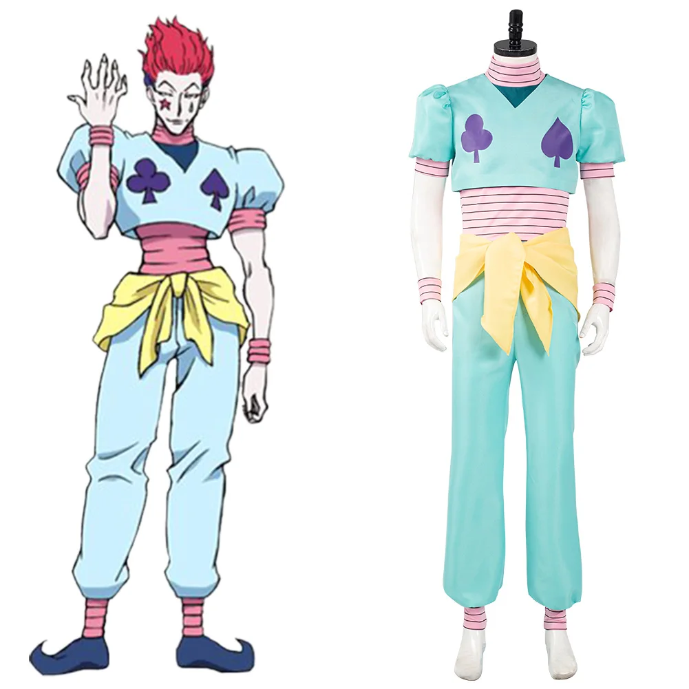 Костюм для косплея из аниме Hunter x Hisoka топ и штаны взрослых костюмы на Хэллоуин