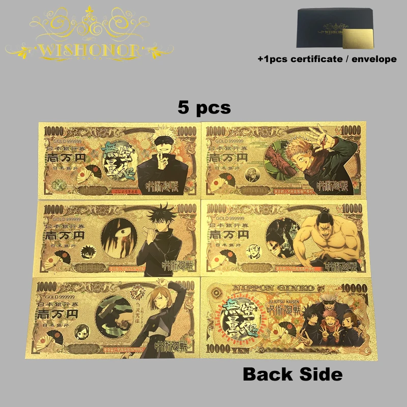 

Various Styles High Quality Japan Anime Spirited Away Gold Banknote in 24k Gold For Gifts