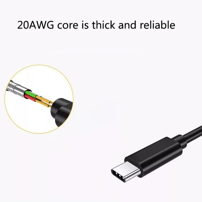 Провод для быстрой зарядки 3 фута Белый/Черный USB 1 тип c к кабелю type C доставка