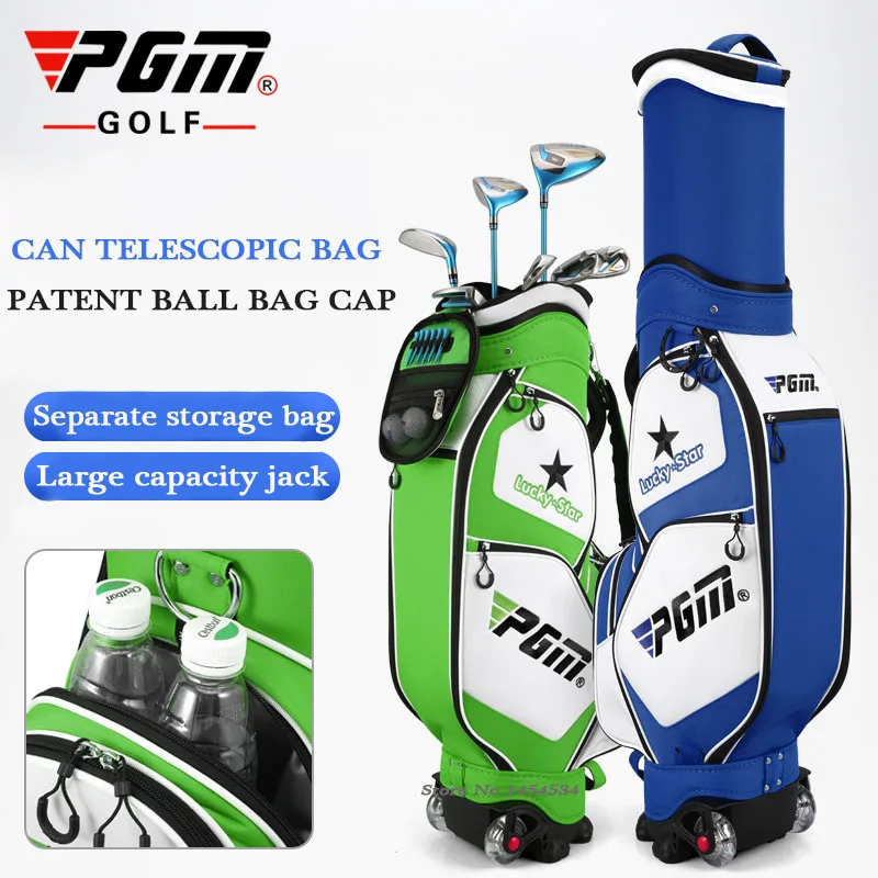 Free Putter Golf Club Standard Package Children Boy(135~150cm) Patented Retractable Large-Capacity Youth Aviation Thermostat Bag