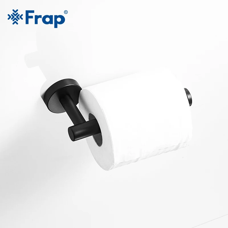 Frap 4 шт. крючки для халатов черный крючок для полотенец из нержавеющей стали крючок для халата Настенный Круглый аксессуар для ванной комнаты Органайзер вешалка для одежды Y19005-3