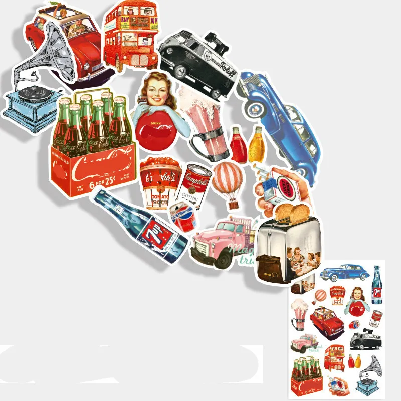 

17 шт., водонепроницаемые наклейки на чемодан