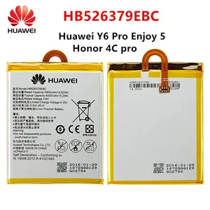 100 orginal huawei hb526379ebc 4000mah battery for huawei y6 pro enjoy 5 honor 4c pro tit l01 tit tl00 cl00 tit cl10 batteries free global shipping