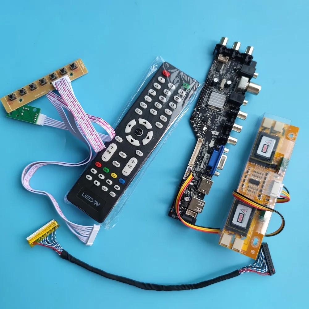 Фото Плата контроллера для M220Z1 M220Z1-L01/L02/L03/L05/L06 HDMI-совместимая с VGA USB DVB-C DVB-T TV цифровая ЖК-панель 1680*1050 22