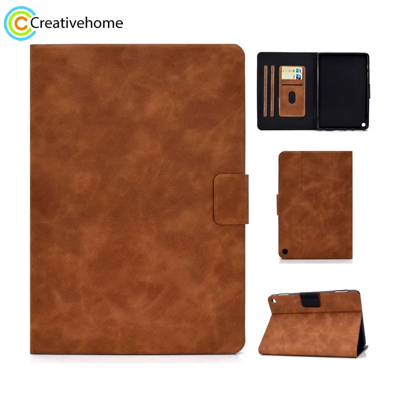 

For Kindle Fire HD8 (2020) Cowhide Texture Horizontal Flip Leather Case with Holder & Card Slots & Sleep / Wake-up Function