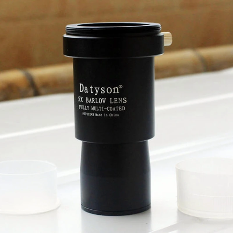 

Datyson Barlow Lens 5X, 1.25-Inch Fully Multi-Coated Optical Glass with T Adapter M42 Thread for Astronomic Telescope
