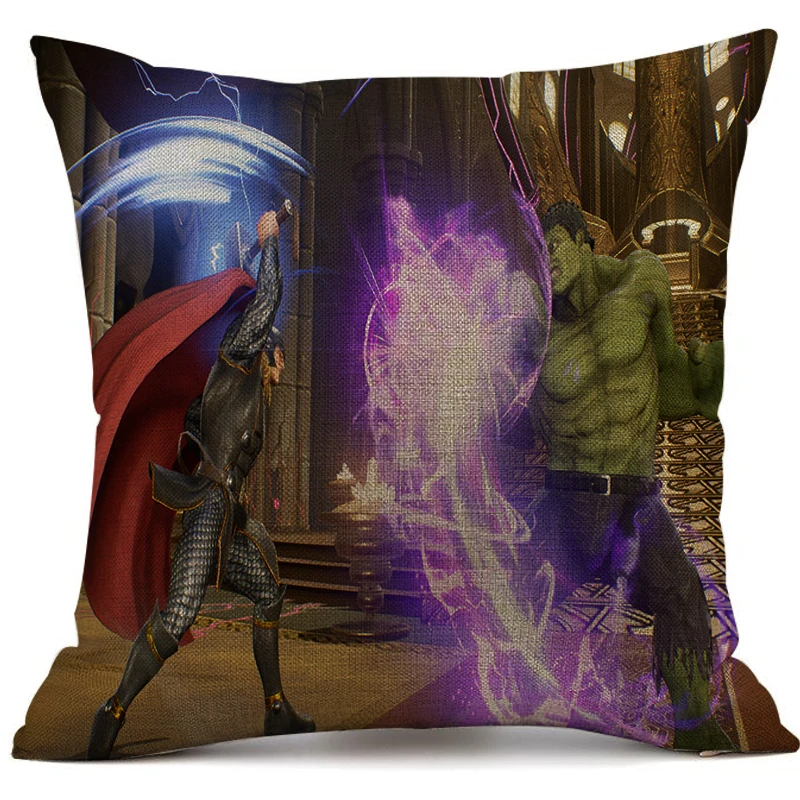 

Декоративный льняной чехол в виде подушки из мультфильма «Marvel»